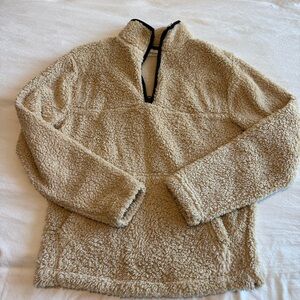 No Boundaries Cream Sherpa Turtleneck Sweater